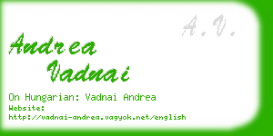 andrea vadnai business card